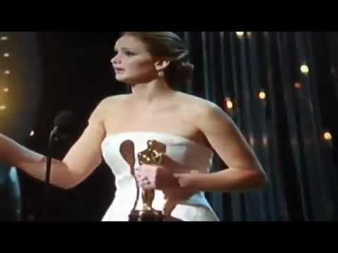 Jennifer Lawrence Oscars 2013 Acceptance Speech -  Academy Awards Fall, Trip