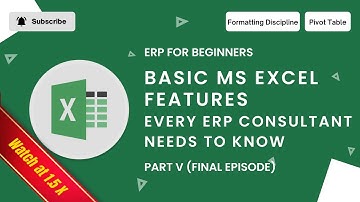 Basic EXCEL Features Every ERP Consultant NEEDS To Know | Part 5