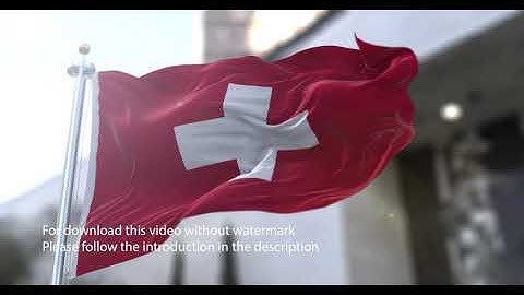 Switzerland flag with 3d effect blowing in the wind 3D Flag V2 long
