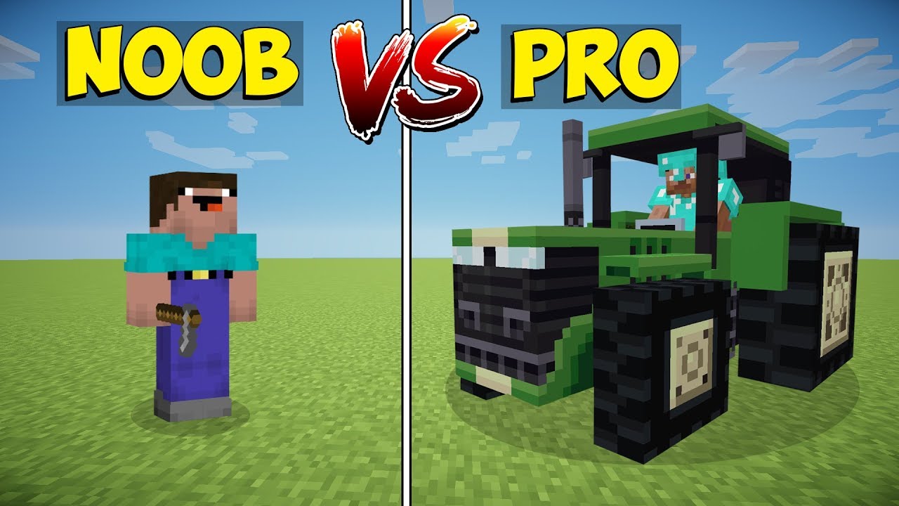MINECRAFT - NOOB VS PRO NA FAZENDA - YouTube