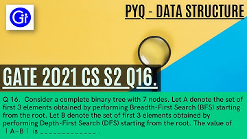 GATE 2021 CS SET2 Q16. Consider a complete binary tree with 7 nodes. [DATA STRUCTURE][SOLVED!]