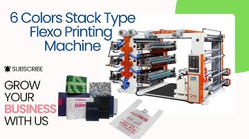 6 Colors Stack Type Flexo Printing Machine #flexoprintingmachine #printing