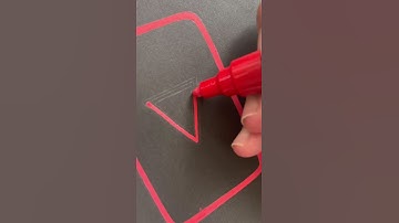 Drawing YOUTUBE LOGO with Posca Markers! Glow Effect! [ SPECIAL 5K SUBSCRIBERS ] #Shorts