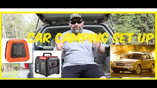 Car Camping Set Up Subaru Outback How to Stay Warm