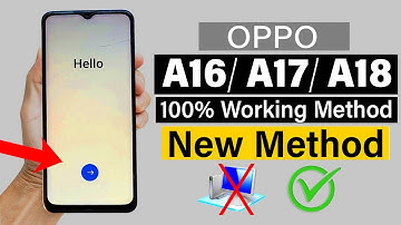 OPPO A16/ A17/ 18 : FRP Unlock | Bypass Google Account - (Without Pc)