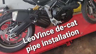 Ducati Multistrada 950 LeoVince de-cat pipe installation (part 1)