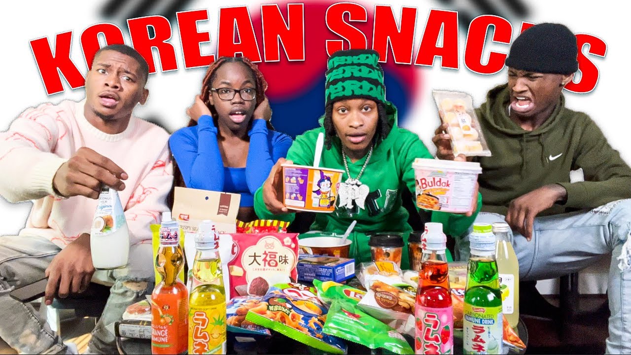 Americans Try Korean Convenience Store Snacks For The First Time!