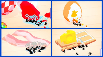 IDLE ANTS GAMEPLAY - ANT EATING OBJECTS VIDEO / PART 9