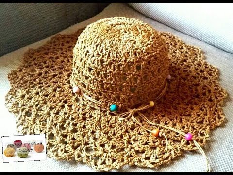 L'Atelier Du Crochet Chapeau Raphia Bord Roulé Ecru