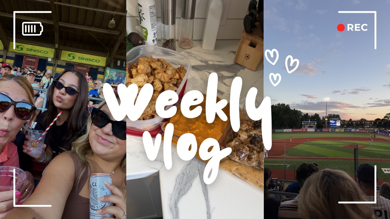 Weekly Vlog : Je me suis blessée, Soirée baseball avec ma famille & Haul Aritzia