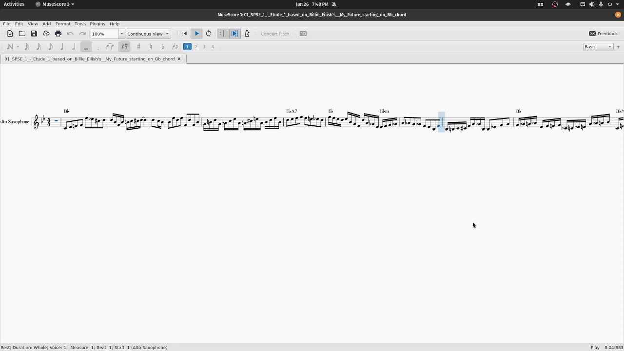 Saxtalk.com Harmonic Saxophone Etude in Honor of Virtuoso Jazz Pianist Marian McPartland (Preview)