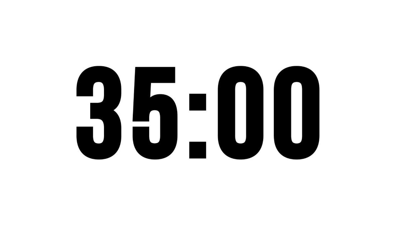 35 Minute Timer Without Music, Simple Countdown With Alarm At The End ...