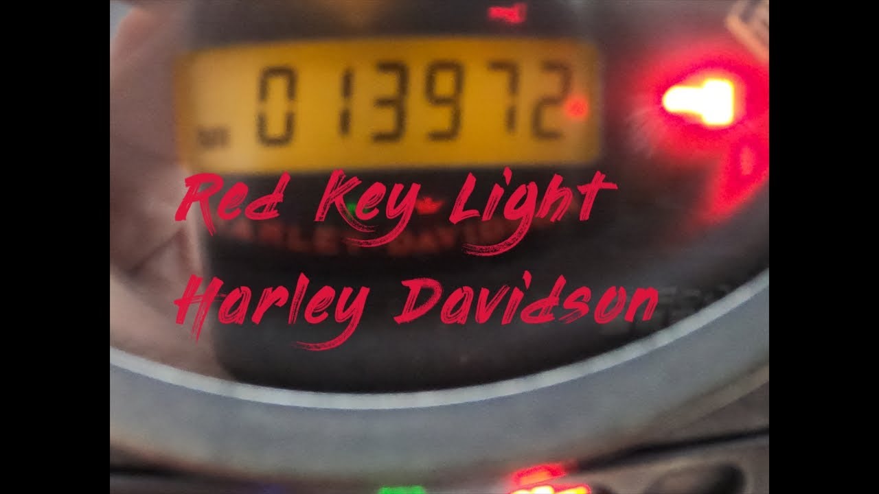 Red Key Light On Harley-Davidson - YouTube