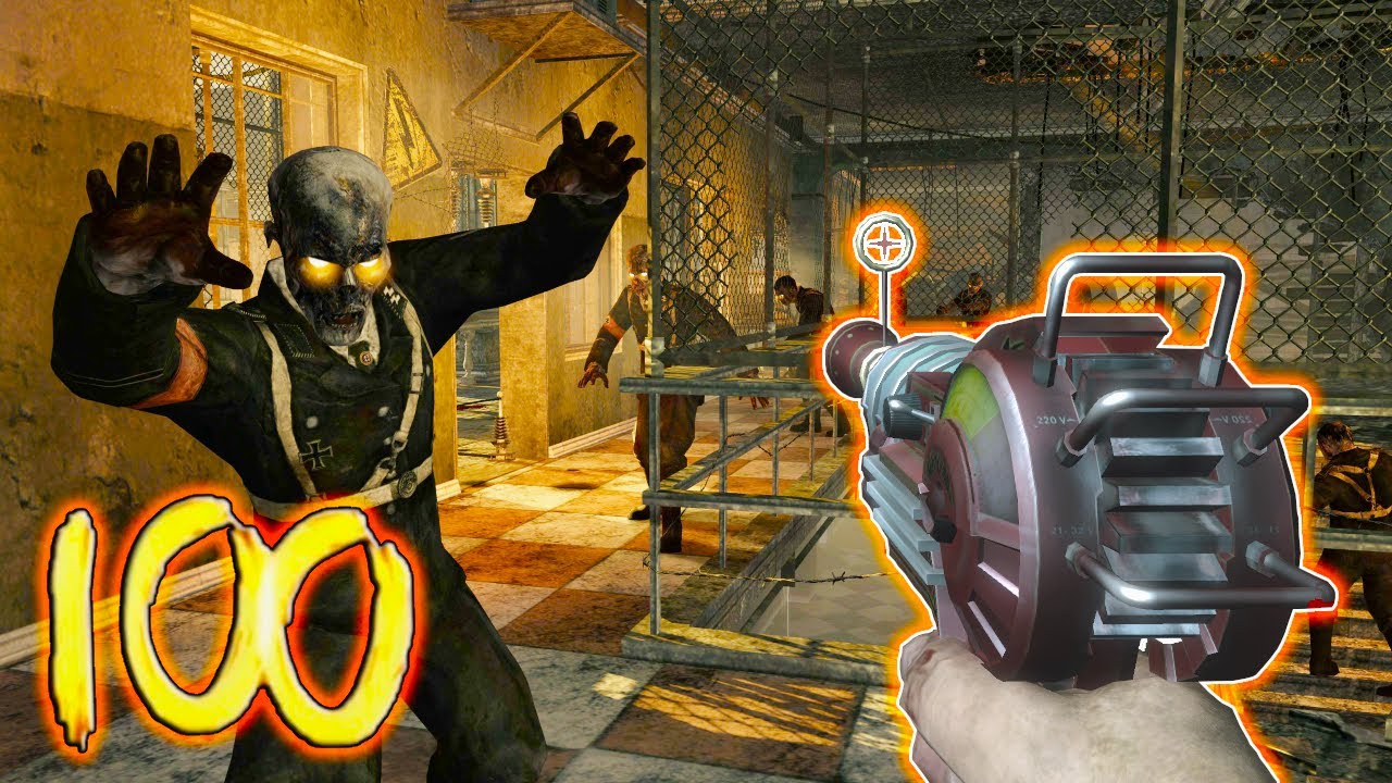 1-50 "VERRUCKT" ROUND 100 CHALLENGE! - (BLACK OPS ZOMBIES)