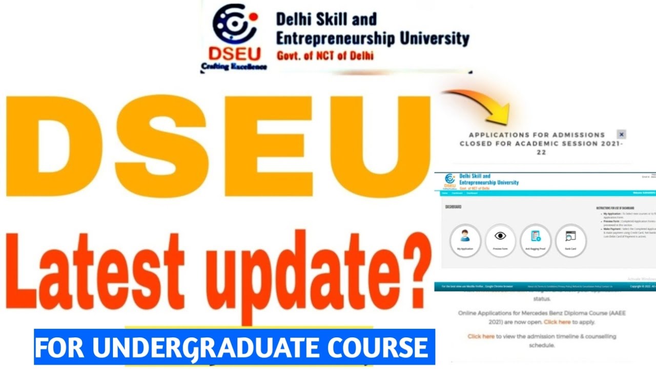 dseu ug admission 2022 update|dseu latest updates 2022|dseu counselling ...