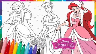 Colouring Princess Ariel &amp; Princess Cinderella The Little Mermaid Mewarnai Gambar Putri Duyung