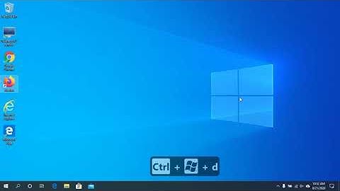 Keyboard Command to Create New Windows 10 Virtual Desktop (Ctrl + Windows Key + D)