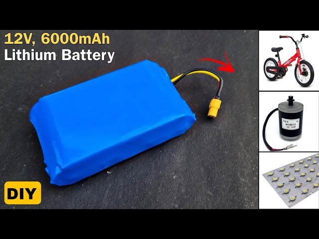 How To Make 12V 6000mAh Lithium Battery, DIY 12V Battery For Mini  e-bike/Other