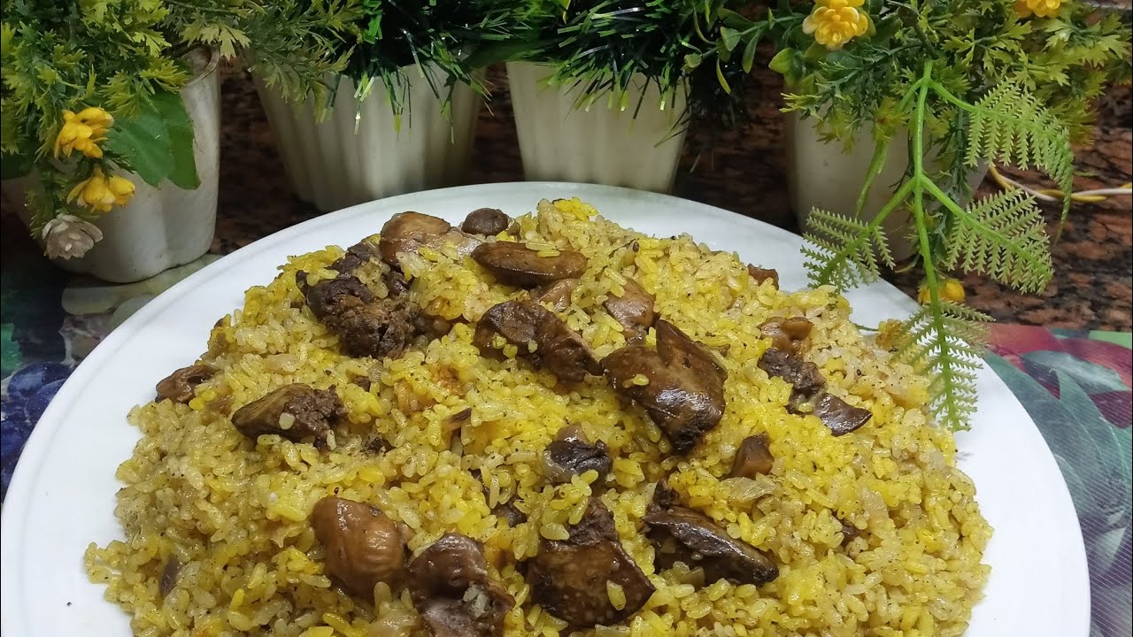 الأرز بالخلطة(بالكبد والقوانص) طبق مميز ويشرفك فالعزومات