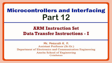 Data Transfer Instructions - I | Microcontrollers and Interfacing Part 12