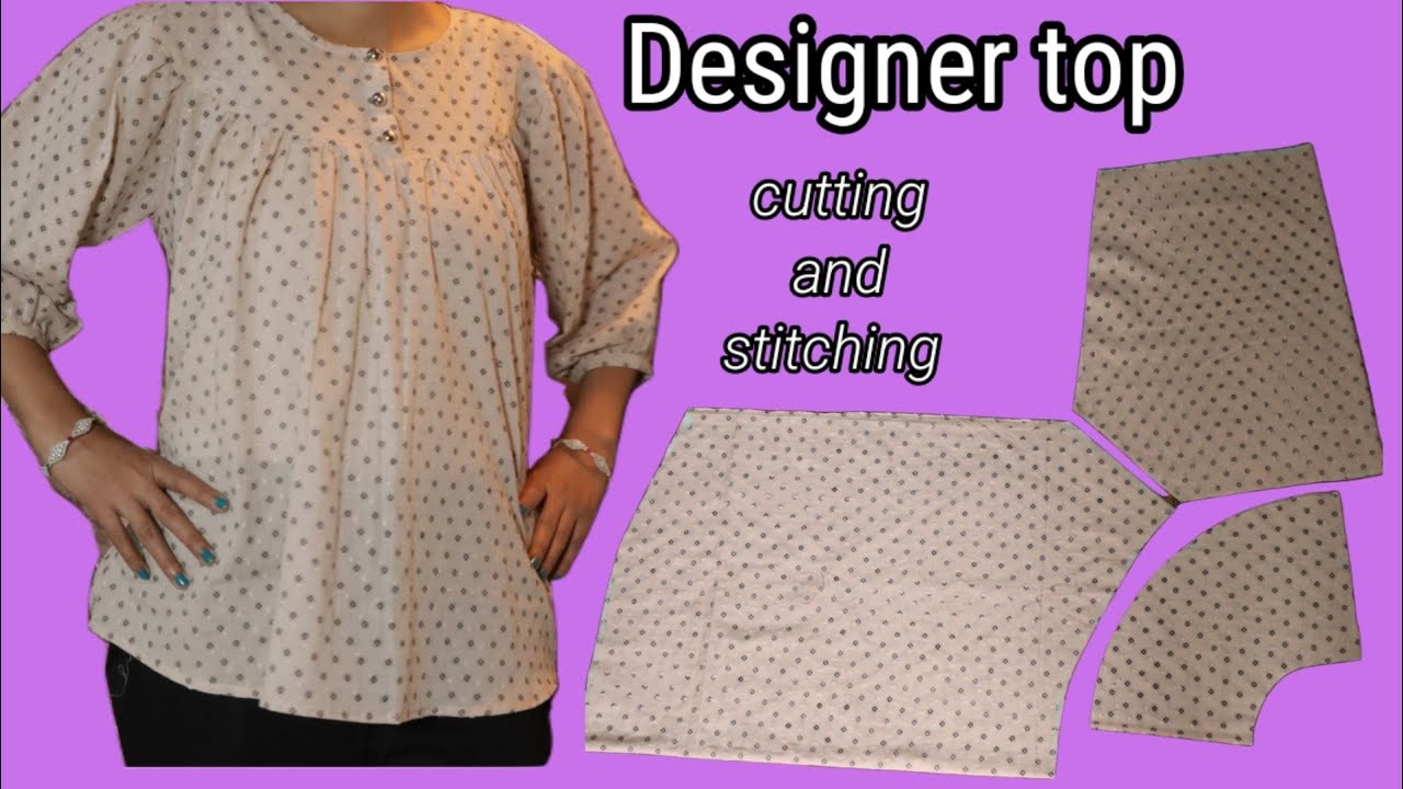 Designer girls top cutting and stitching । reglan sleeves top