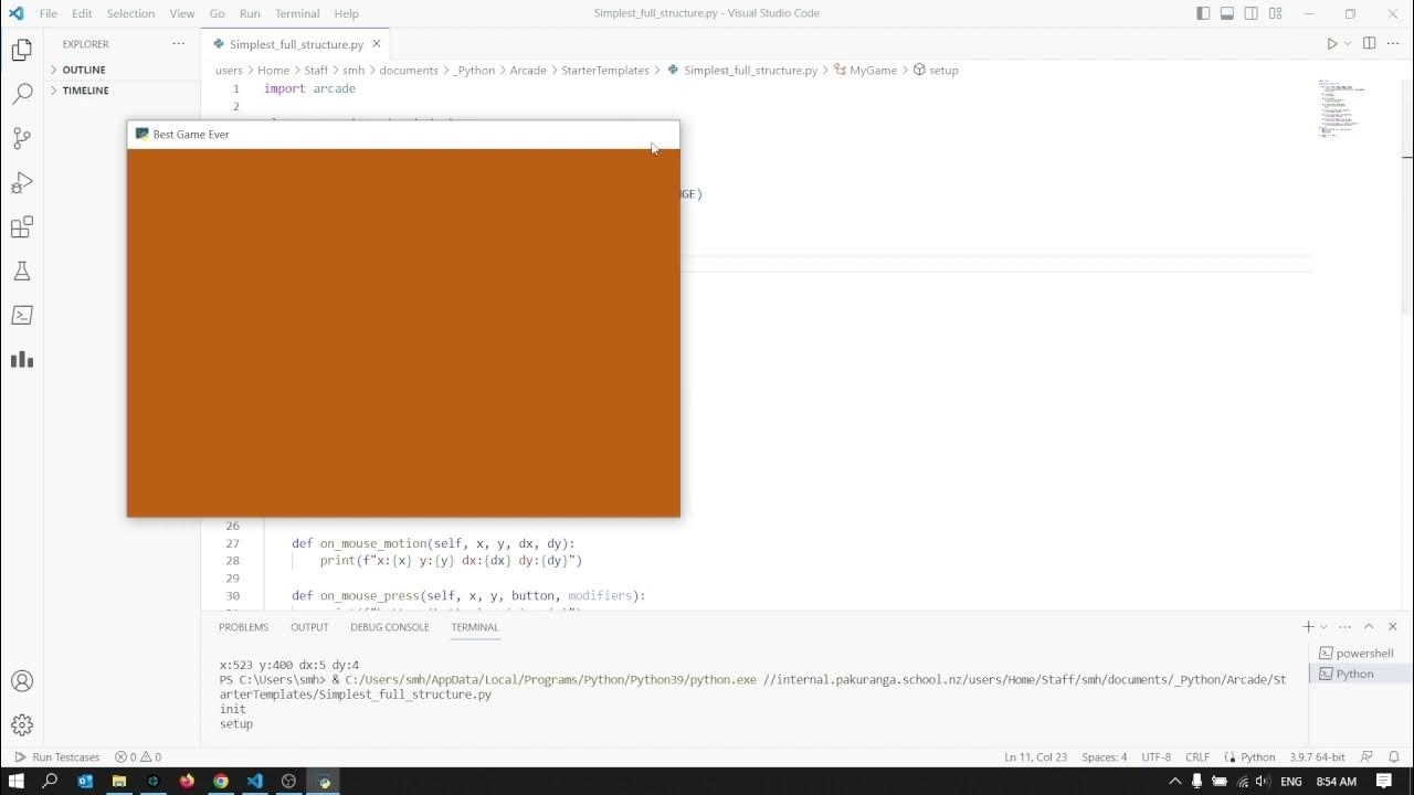 Python Arcade structure - basic template explained - YouTube