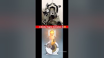 2 stroke engine animation video 👷‍♂️⚙️ #cad #animation #mechanical #engineering 🔥