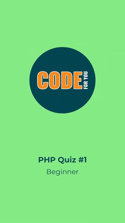 🔐 Beginner PHP Quiz #1: Test Your Knowledge! | code for you #php #quiz ... image.