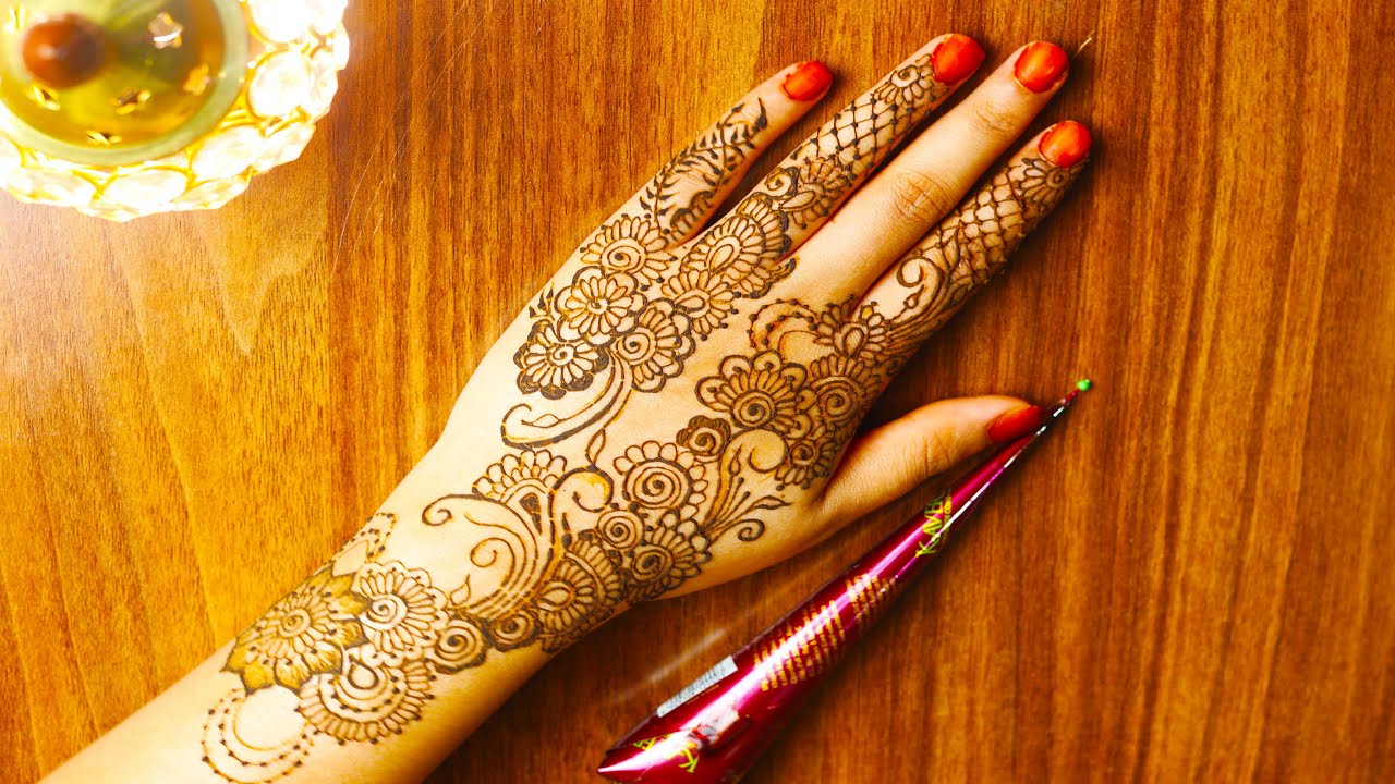 Unique Mehandi Design for Weddings using Basic Elements | Mehndi(Henna) Design