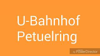 U-Bahnhof Petuelring