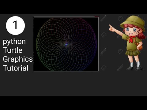 Draw circle design with python turtle | python turtle graphics tutorial #1 |python  turtle project