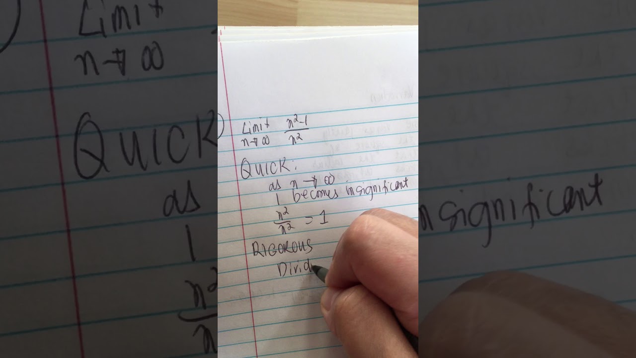 Limit n goes to infinity