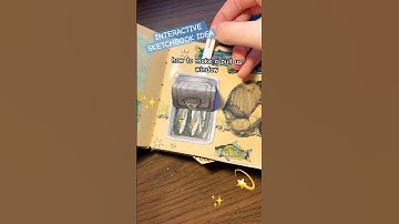 Interactive sketchbook idea: pull up window #art #artist #sketchbook