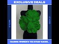 Calvaya Women's Tie Strap Racerback White Floral Decor Ribbed Skin-Friendly Sleeveless Crop Top