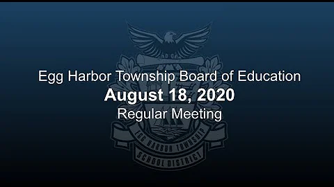 Board of Education - Regular Meeting - August 18, 2020