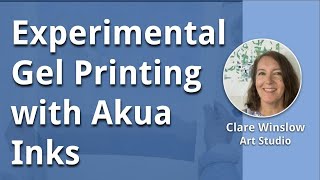 Experimental Gelatin Printing with Akua inks and acrylics
