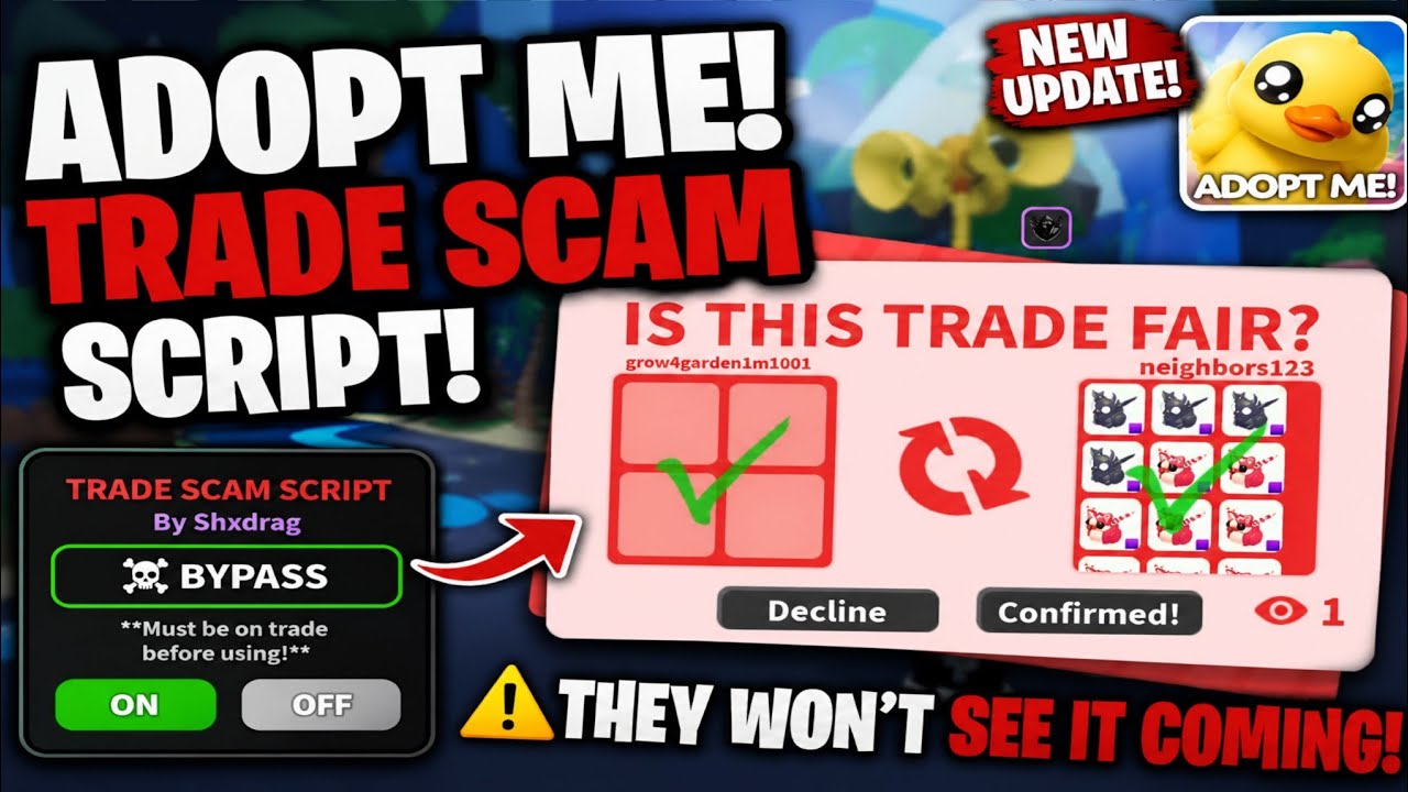 [BEST😱] ADOPT ME*OP* TRADE SCAM SCRIPT | FREEZE TRADE,FORCE ACCEPT ...