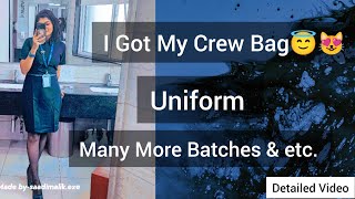 Finally I Got My Crew Bag & Indigo Cabin Crew Uniform, What Is In My Crew Bag,