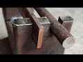 Simple bending techniques of round bar  sideways bending tricks of flat bar  bending a metal bar