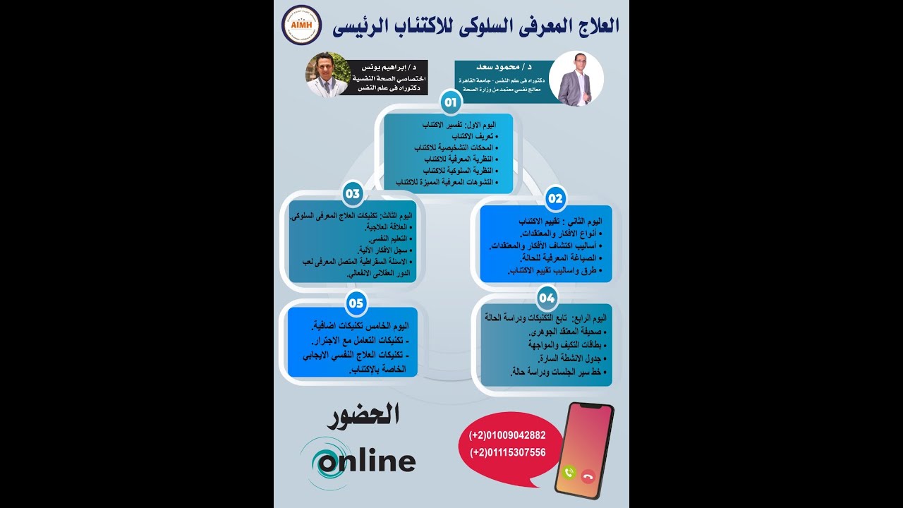 العلاج المعرفى السلوكى للاكتئاب الرئيسى