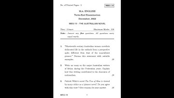 MEG - 19    December 2022 Question Paper