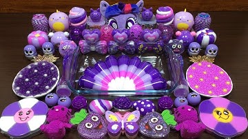 Purple Slime Relaxing with Piping Bags ! Mixing Random Things Into Slime ! Satisfying Video