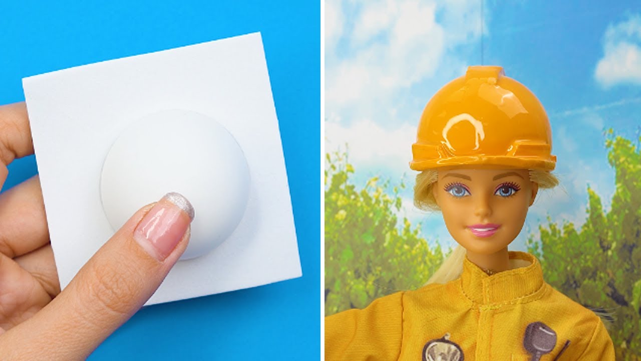 How to make Miniature Worker Hat | MINIATURE IDEAS FOR DOLLHOUSE | 