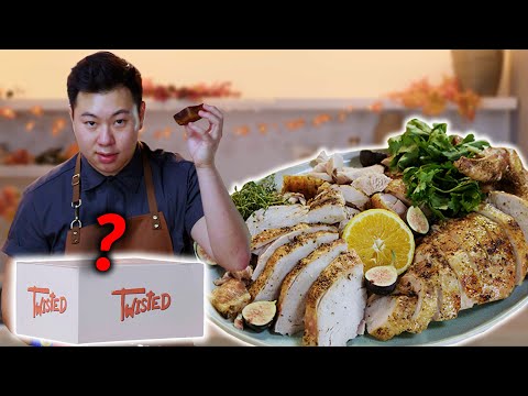 Can Chef Lucas Sin Make Thanksgiving Dinner With Mystery British Ingredients?  UNBOXING CHALLENGE