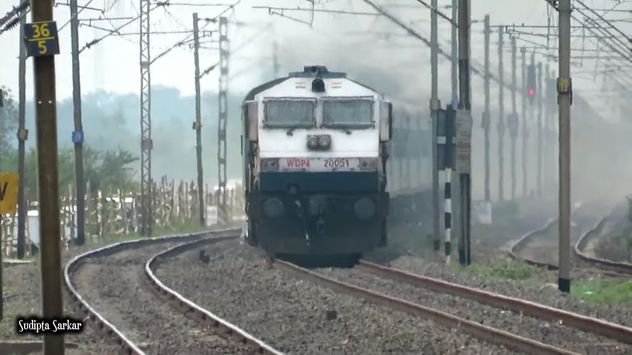 Shatabdi Express at full speed | New Jalpaiguru - Howrah | SGUJ WDP4 Locomtive | Indian Railways