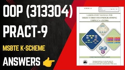 OOP Practical No.9 MSBTE k-scheme || oop practical 9|| MSBTE || msbte k-scheme