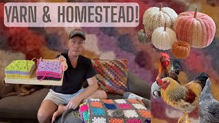 Yarn and homestead vlog | Pumpkins, spinning my own yarn, and more!