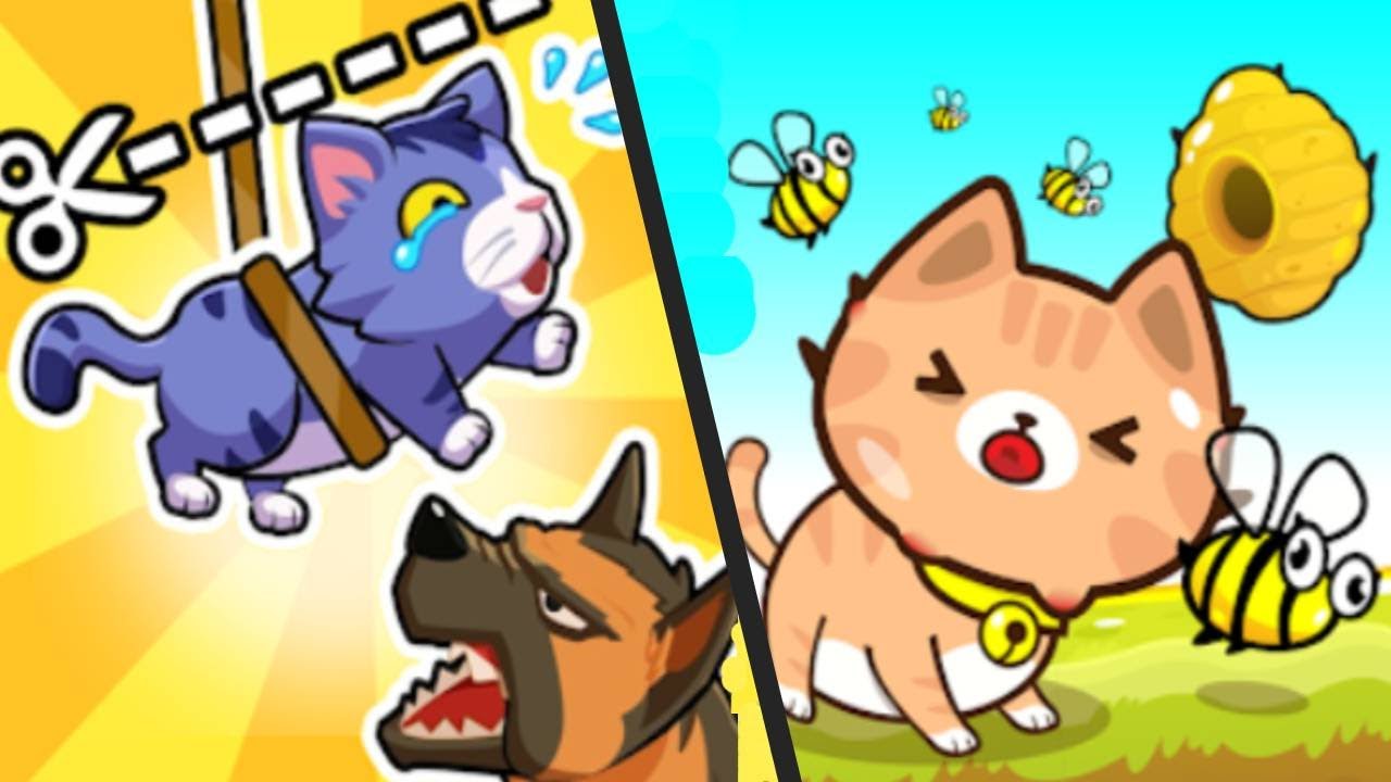 SAVE THE CAT: KITTEN ESCAPE vs SAVE THE CAT: DRAW TO SAVE - New Levels Satisfying Double Gameplay