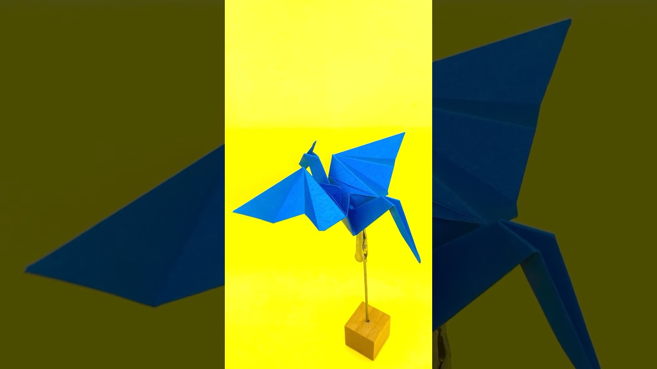 折り紙　羽ばたくドラゴンの簡単な作り方【8作品目】～How to make an easy origami flapping dragon～