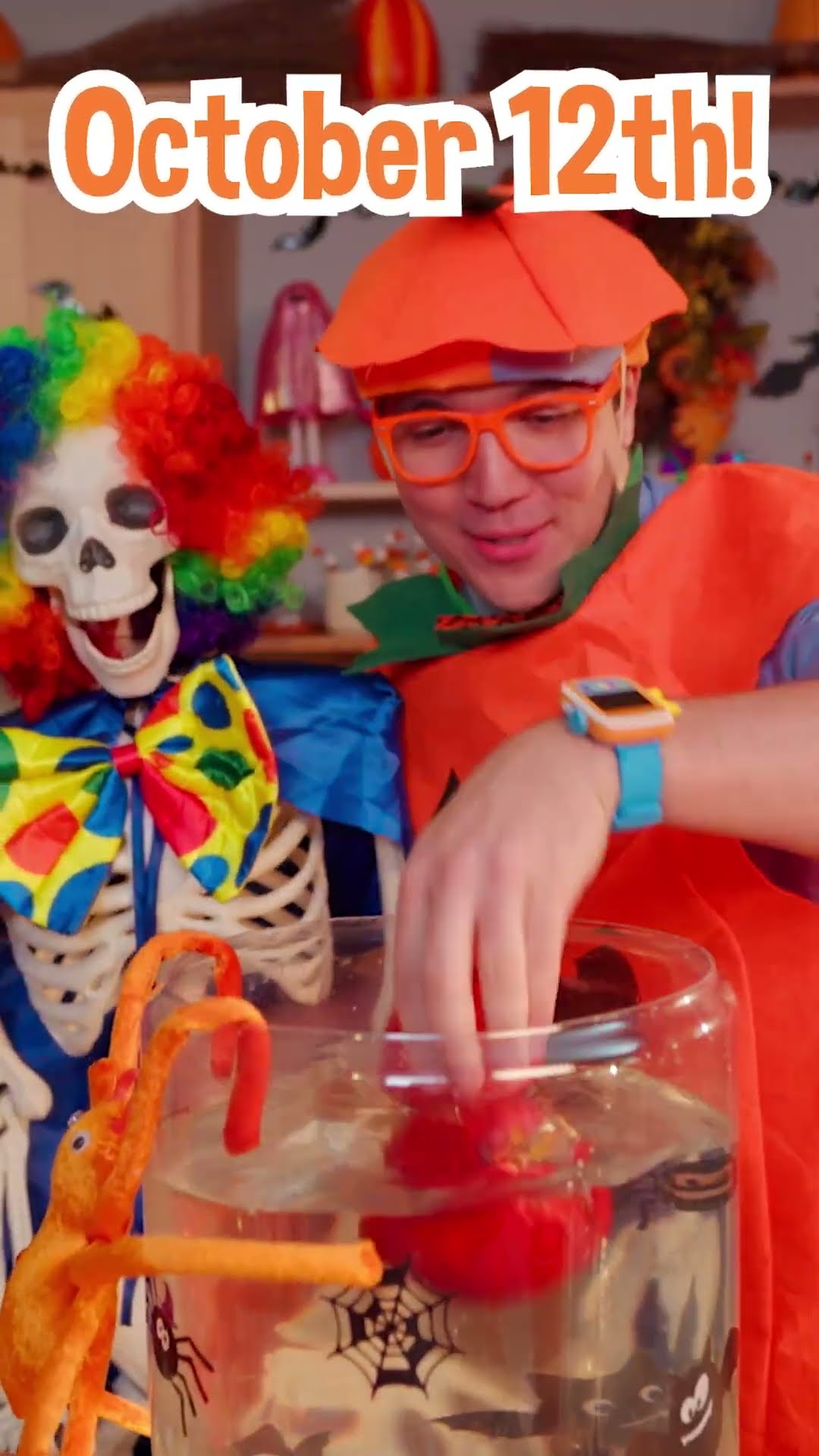 Blippi Plays Halloween Sink or Float!? | Blippi Shorts | #shorts #blippi #blippimusic